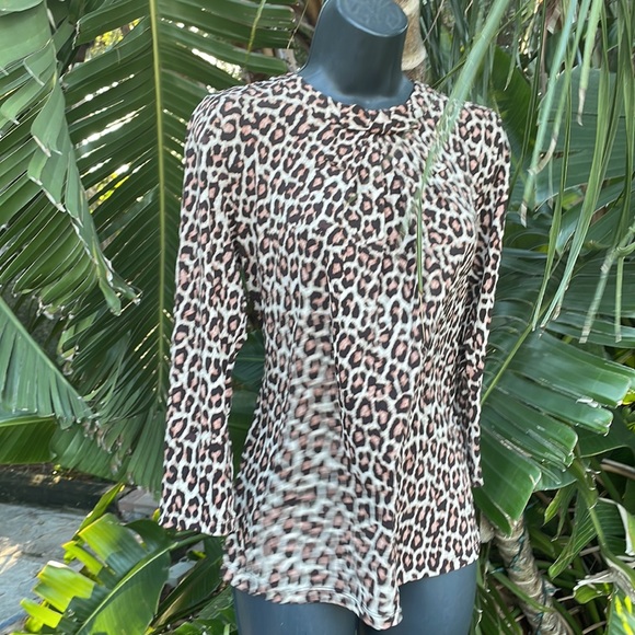 Karl Lagerfeld leopard print blouse with front Beau - Picture 3 of 9